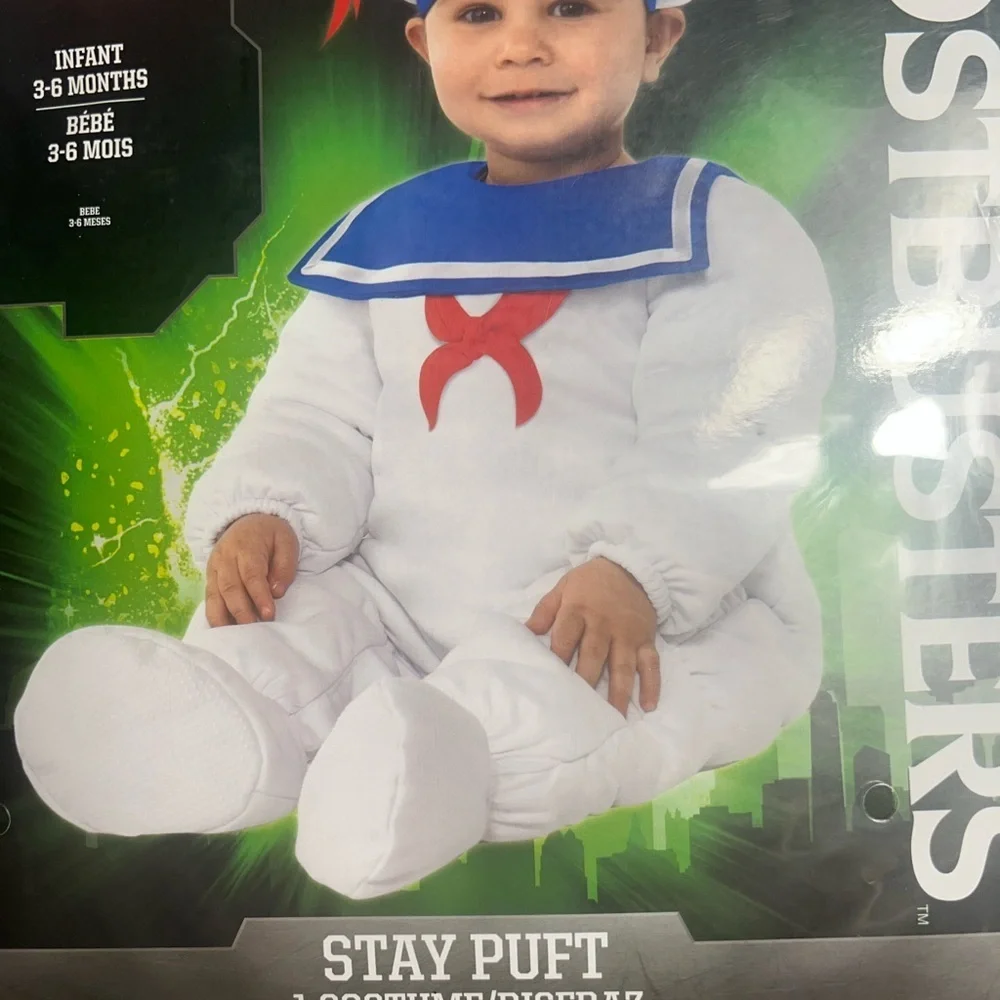 Ghostbusters Stay Puft Infant 3-6 Months Halloween Costume NWT - Picture 4 of 7